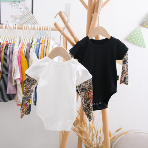 Baby Summer Wrap Fart Onesie – Long Sleeve Cotton