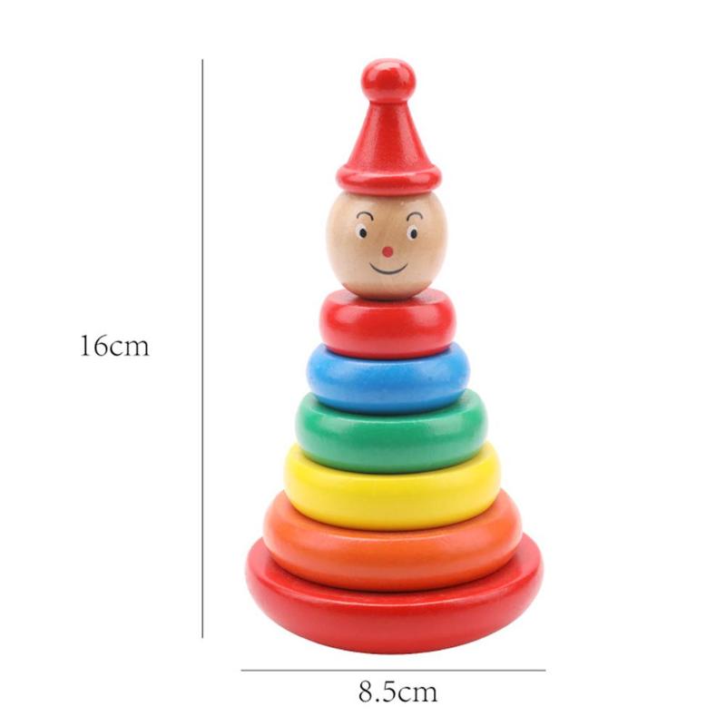 Rainbow Stacking Tower - Wooden Learning Blocks - Image 3